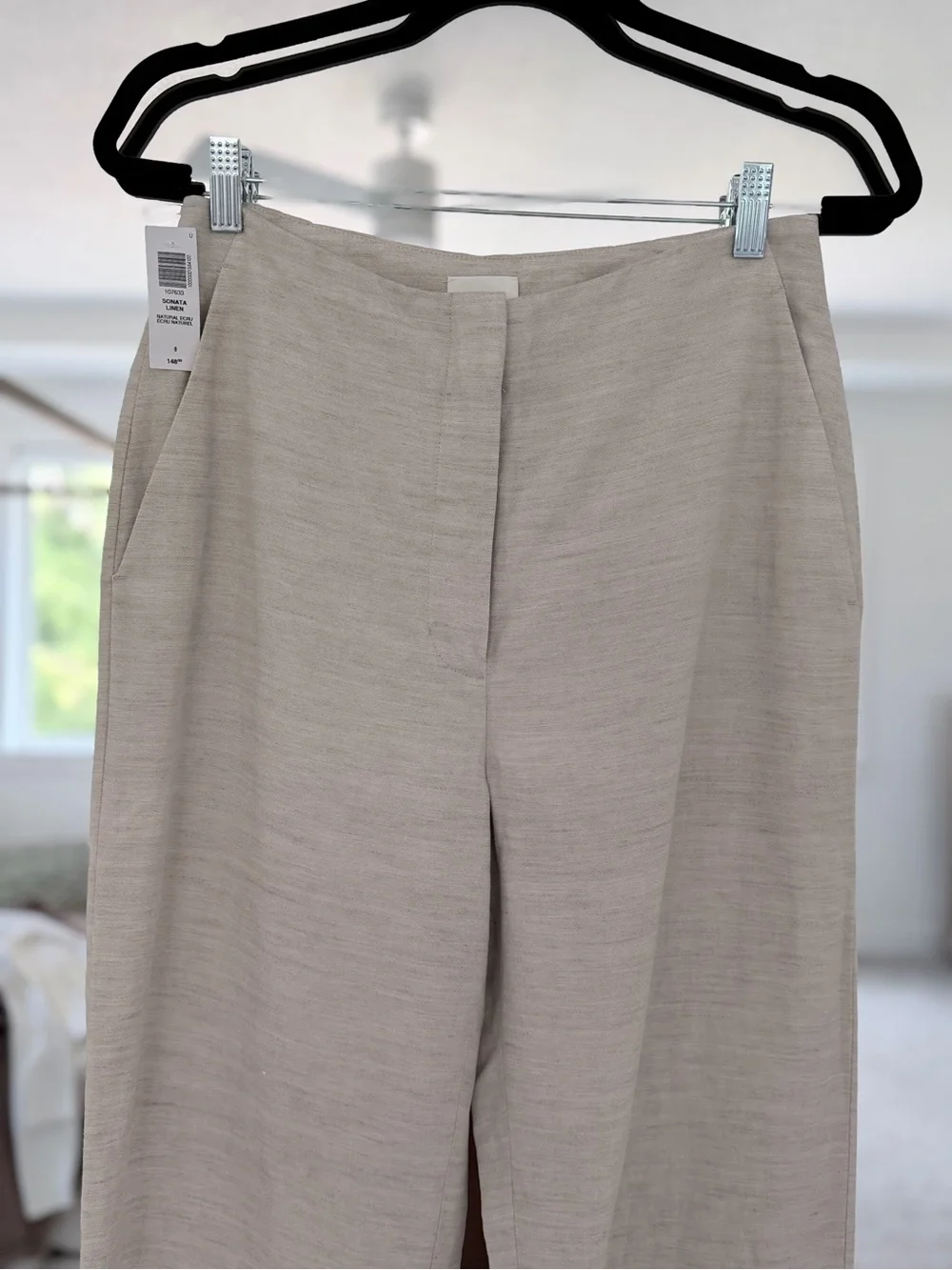 Aritzia Wilfred Sonata Linen Pant in Natural Ecru